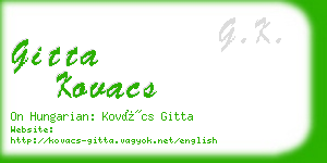 gitta kovacs business card